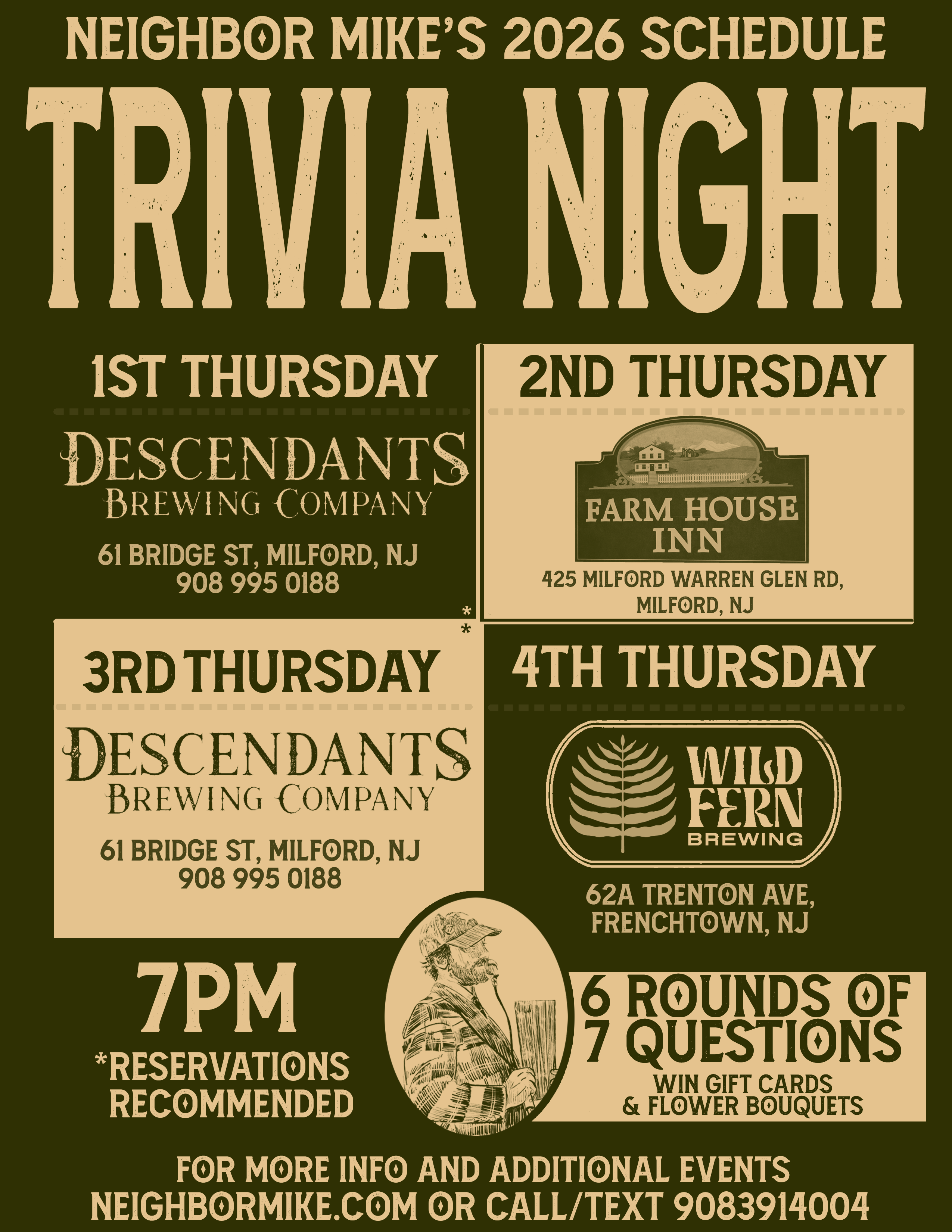 2026 Trivia Schedule Flyer